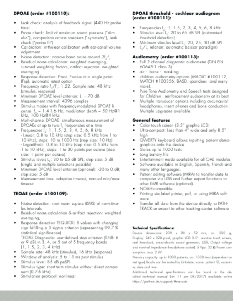 Abr Instrument Pic ABR/ASSR screening brochure | RB Instruments